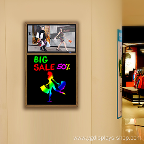 21.5 inch LCD Signage with LED Writing Board